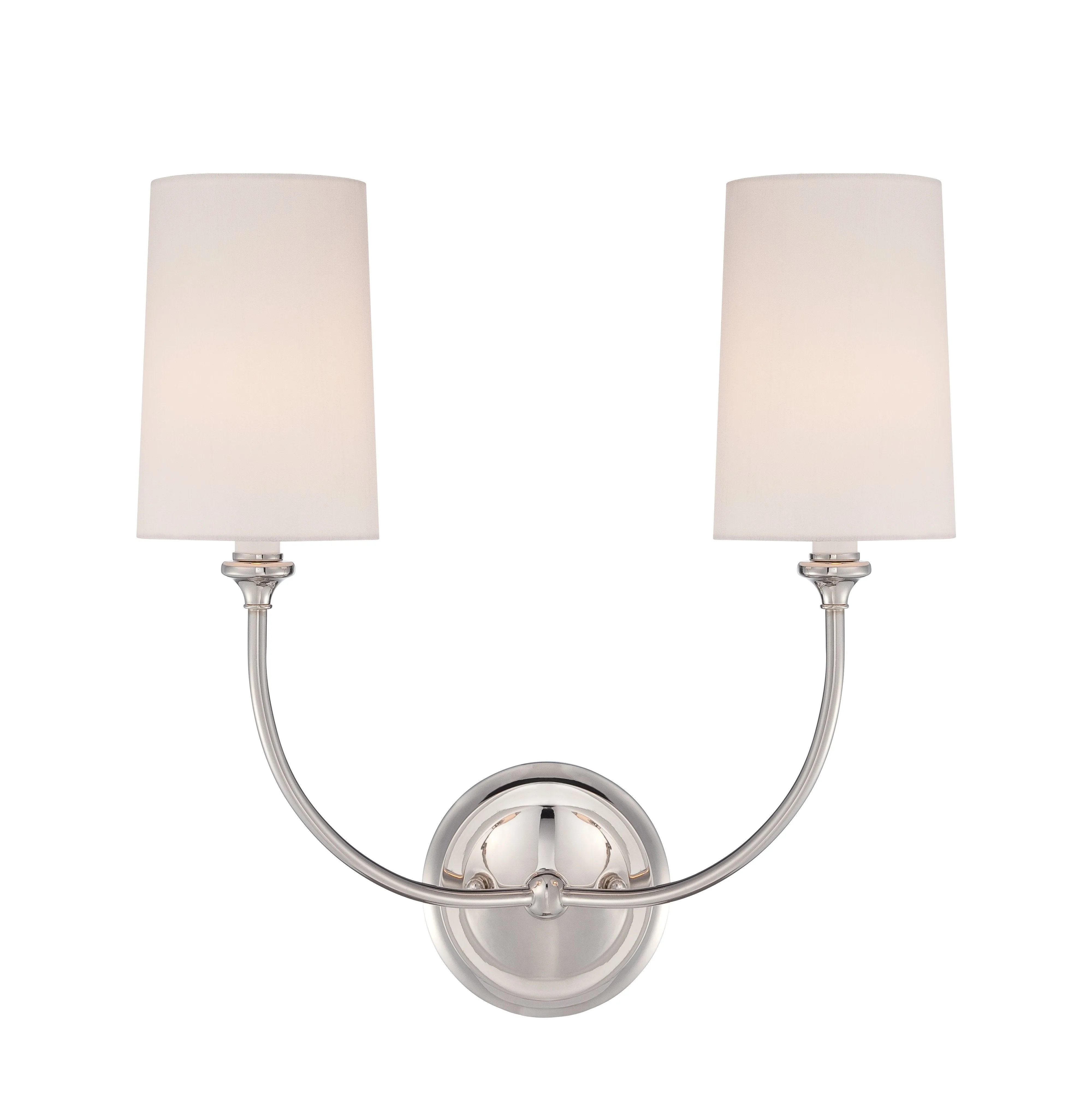 2 Light Polished Nickel Modern Sconce - C193-2242-PN