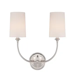 2 Light Polished Nickel Modern Sconce - C193-2242-PN