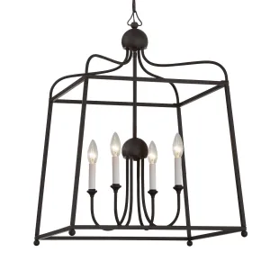 4 Light Dark Bronze Modern Chandelier - C193-2244-DB_NOSHADE