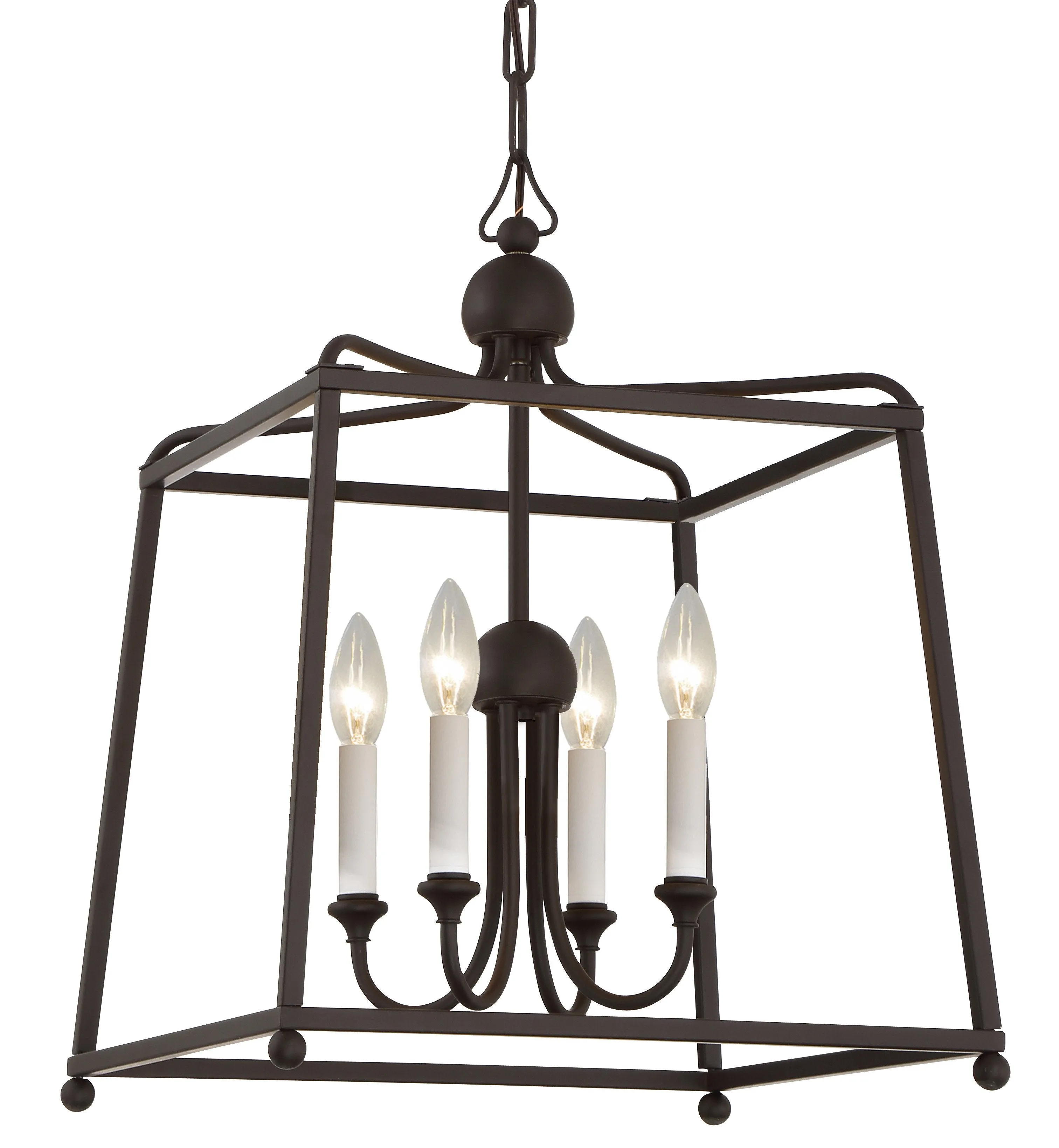 4 Light Dark Bronze Modern Chandelier - C193-2245-DB_NOSHADE