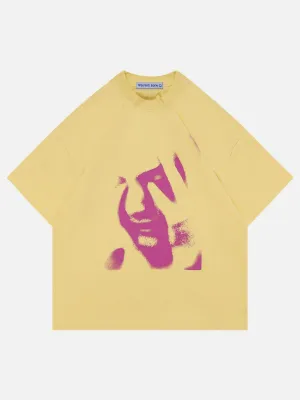 Aelfric Eden Abstract Face Print Tee