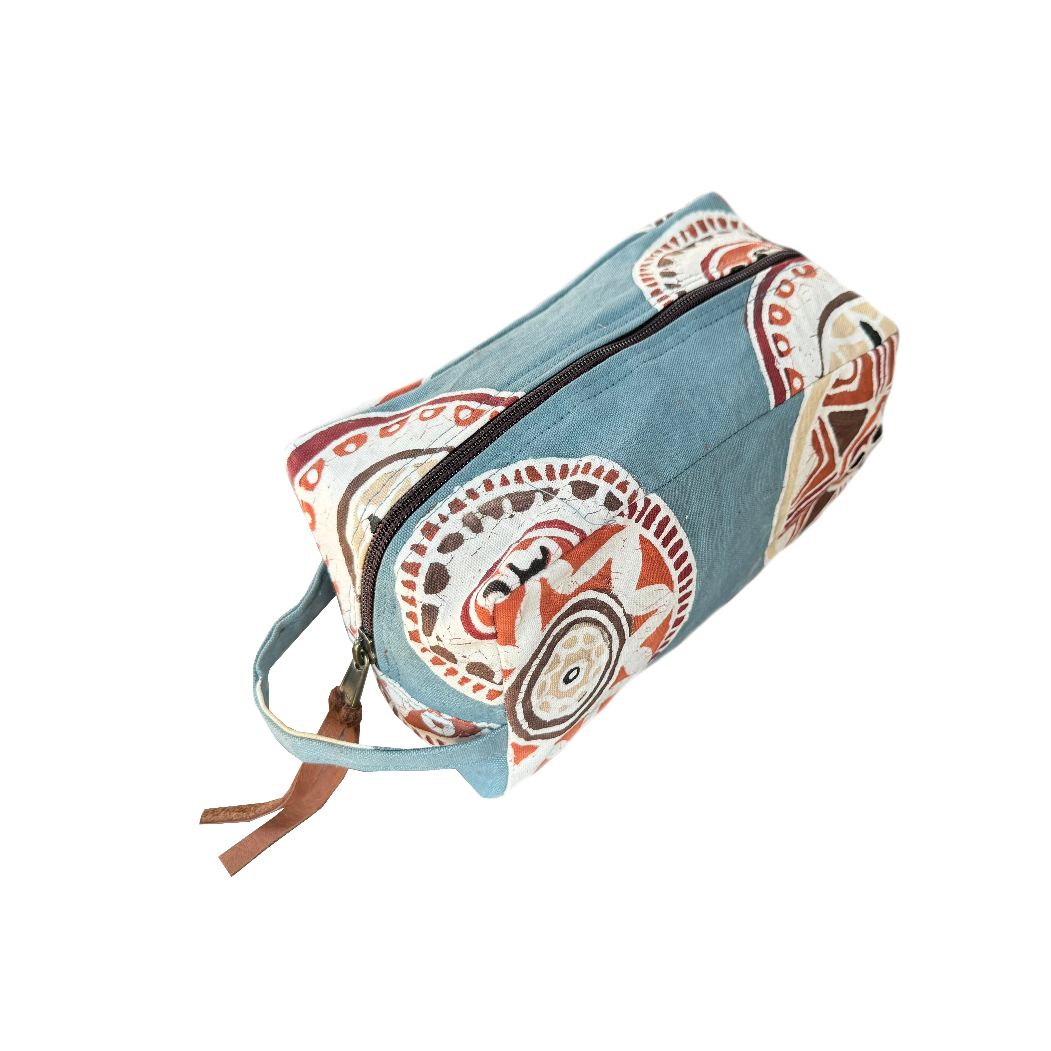 African Circles Massai Light Blue Travel Pouch