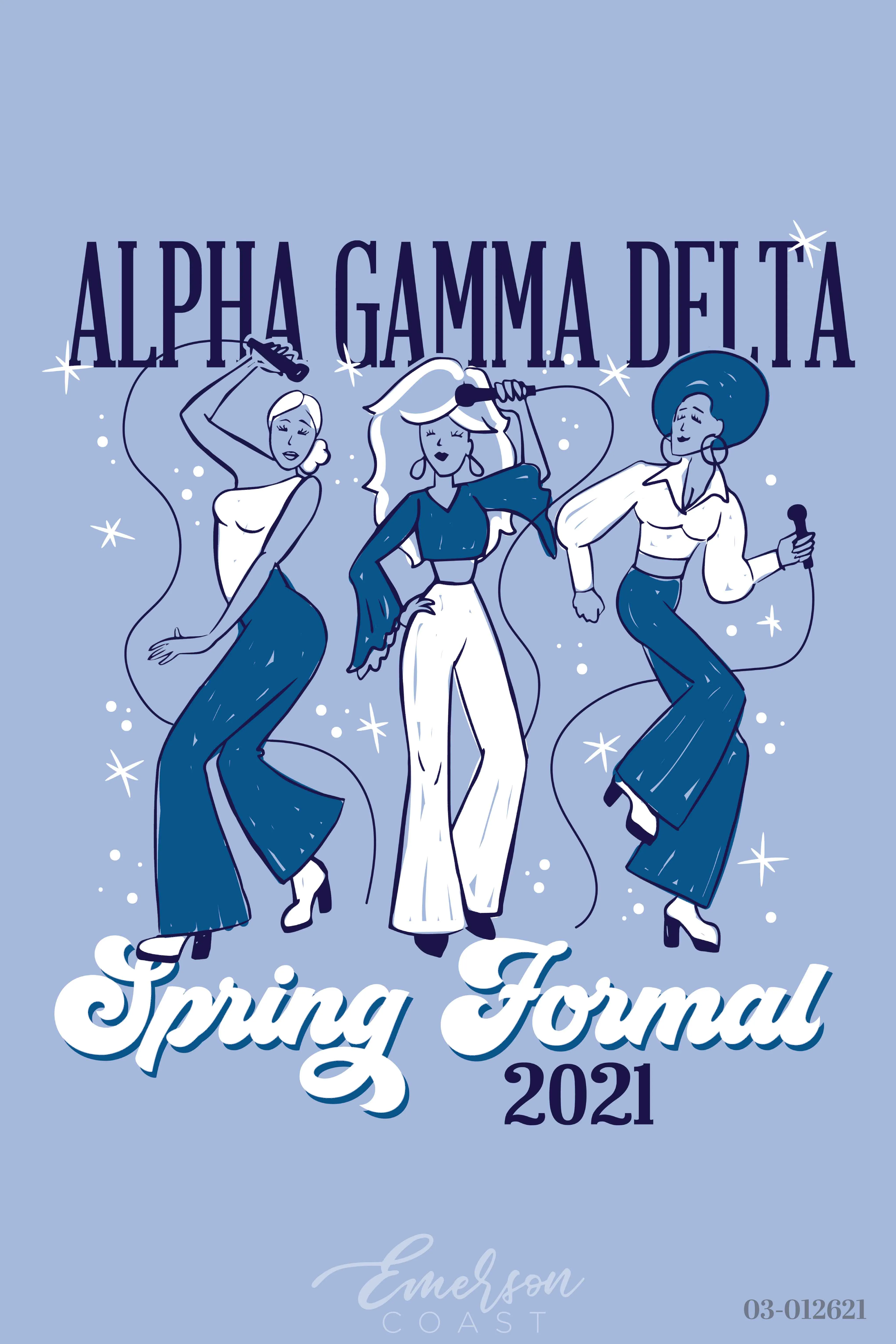 Alpha Gamma Delta Coe College Formal T-shirt