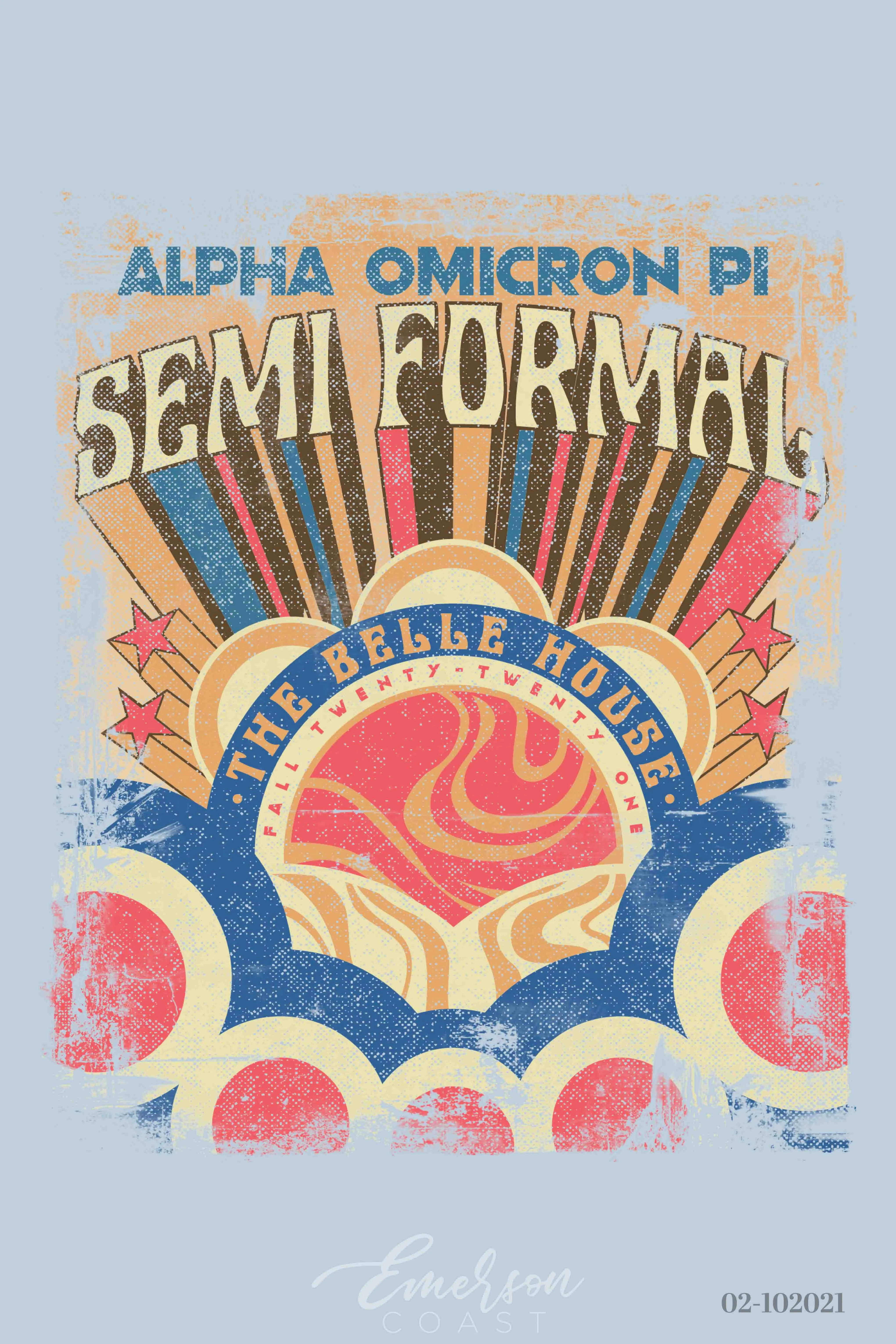 Alpha Omicron Pi Georgia Southern University Semi Formal T-shirt