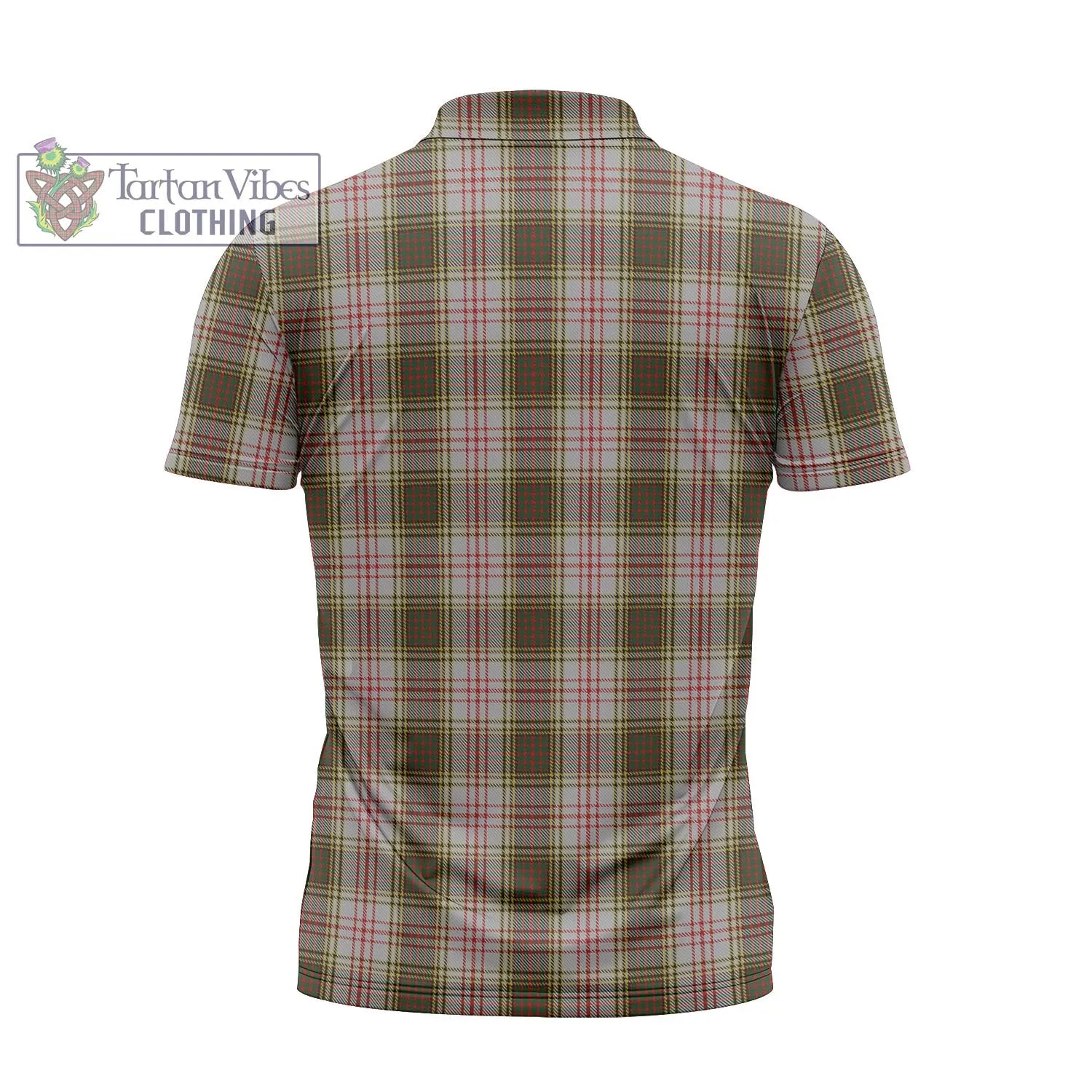 Anderson Dress Tartan Zipper Polo Shirt with Family Crest