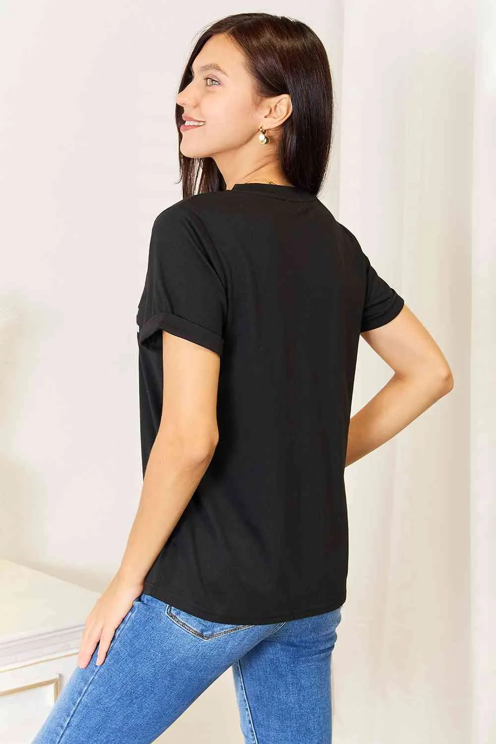 *APP EXCLUSIVE* EXPENSIVE & DIFFICULT Cuffed Sleeve T-Shirt