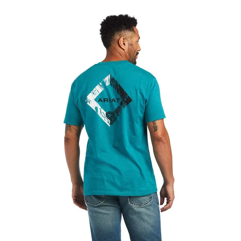 Ariat Men's Diamond Wood Teal T-Shirt