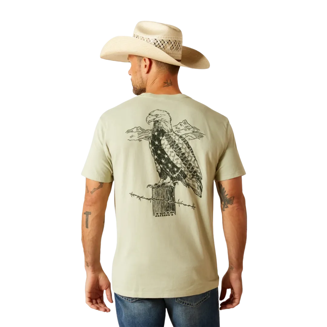 Ariat Men's Eagle Flag Graphic Desert Sage T-Shirt