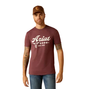 Ariat Men's Established Boot Co Maroon Heather T Shirt