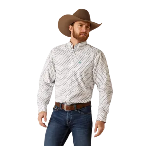 Ariat Men's White Boone Fitted Shirt