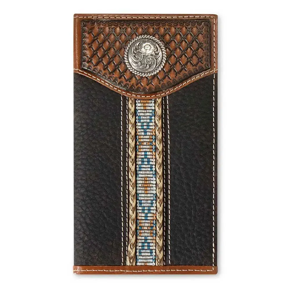 Ariat Woven Southwestern Stripe (Brown) - Men's Rodeo Wallet