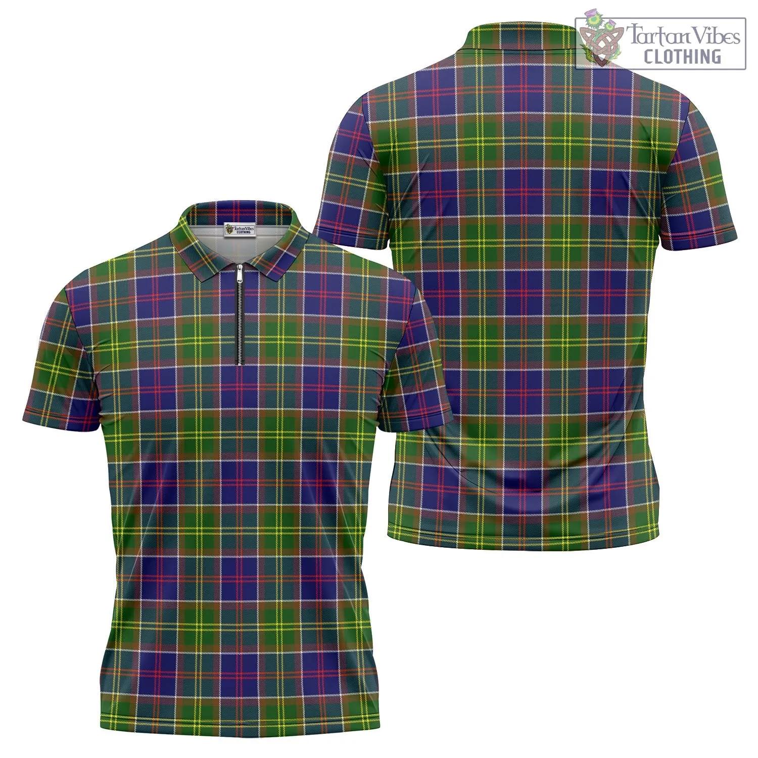 Arnott Tartan Zipper Polo Shirt