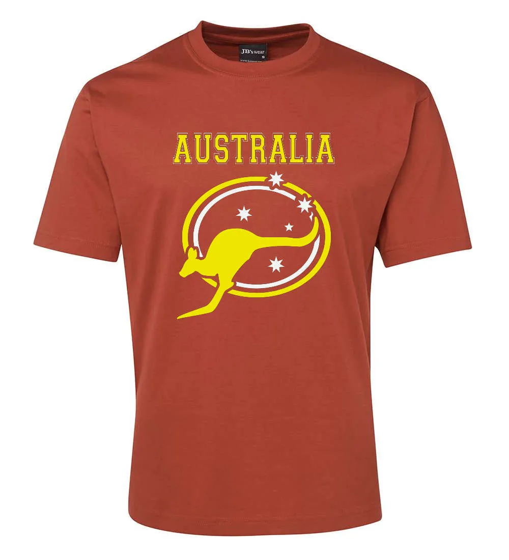 Australia Roo & Stars Adults T-Shirt (Various Colours)