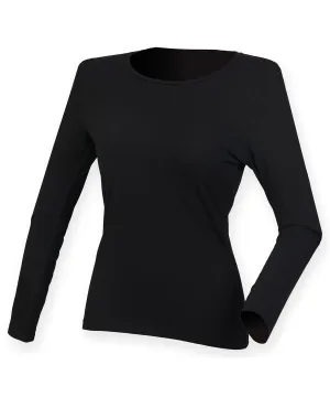 Black - Women's feel good long sleeved stretch t-shirt