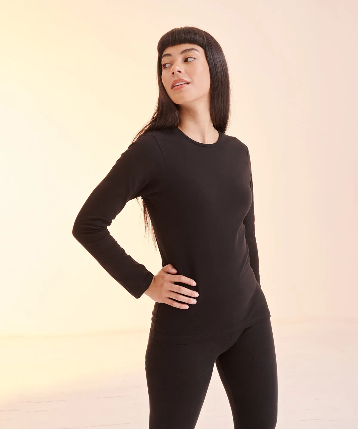 Black - Women's feel good long sleeved stretch t-shirt