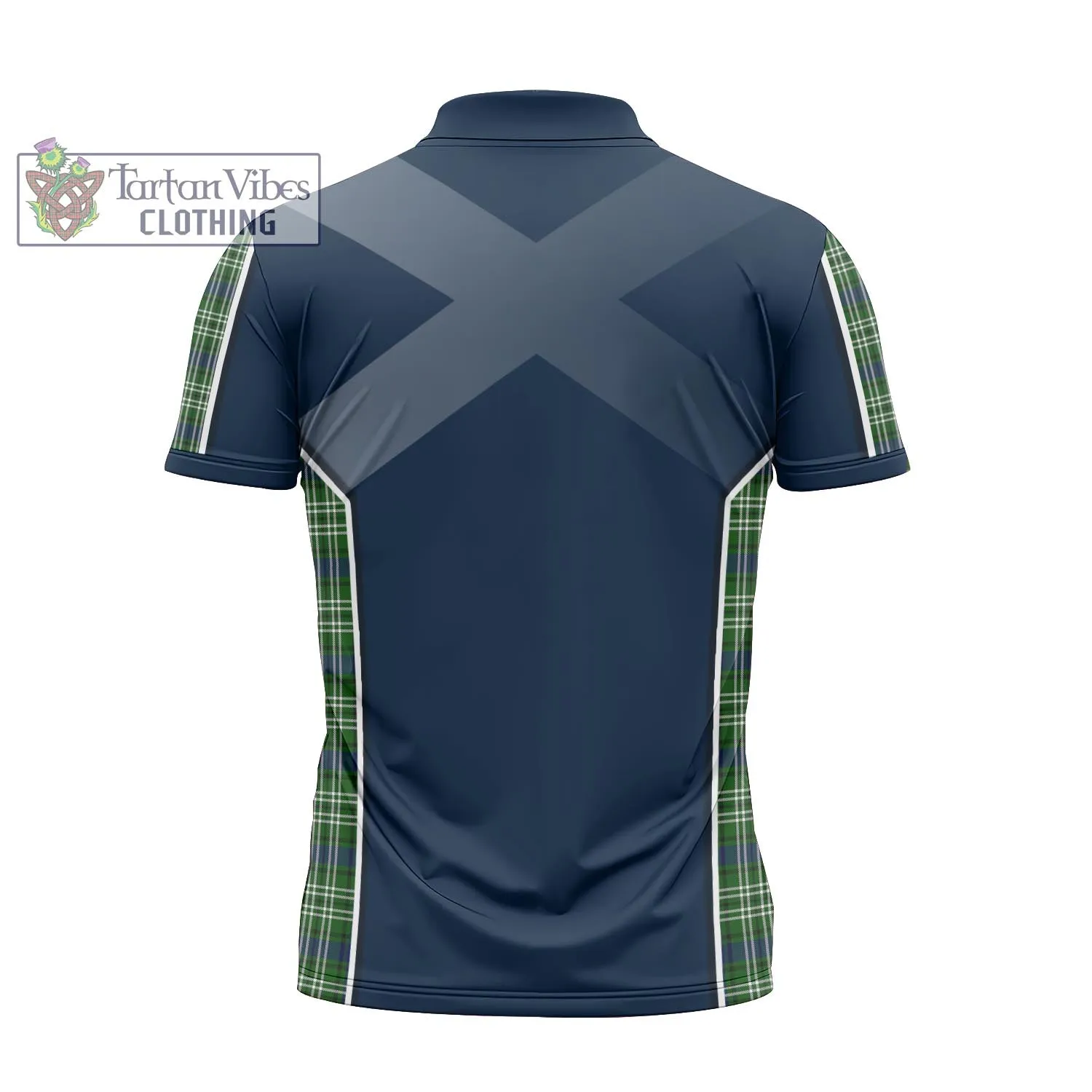 Blackadder Tartan Zipper Polo Shirt with Family Crest and Scottish Thistle Vibes Sport Style