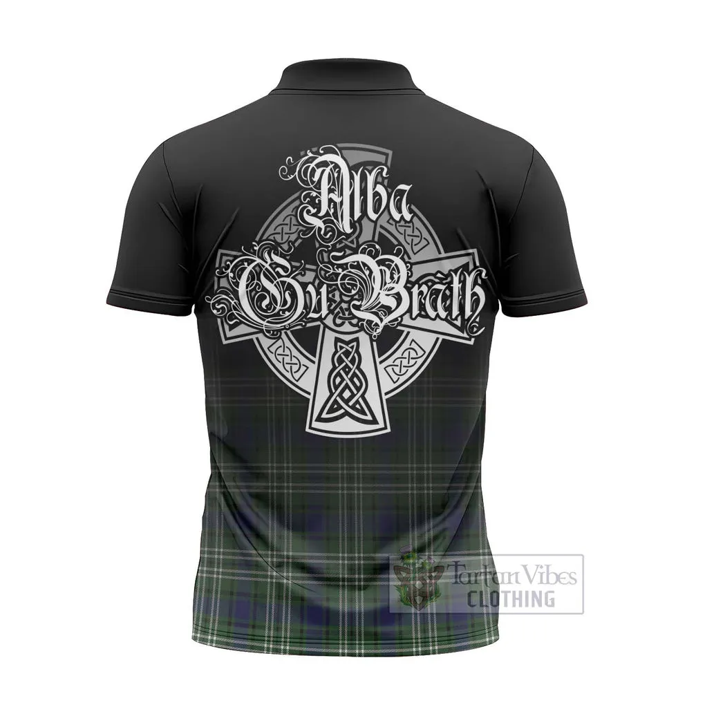 Blyth Tartan Zipper Polo Shirt Featuring Alba Gu Brath Family Crest Celtic Inspired