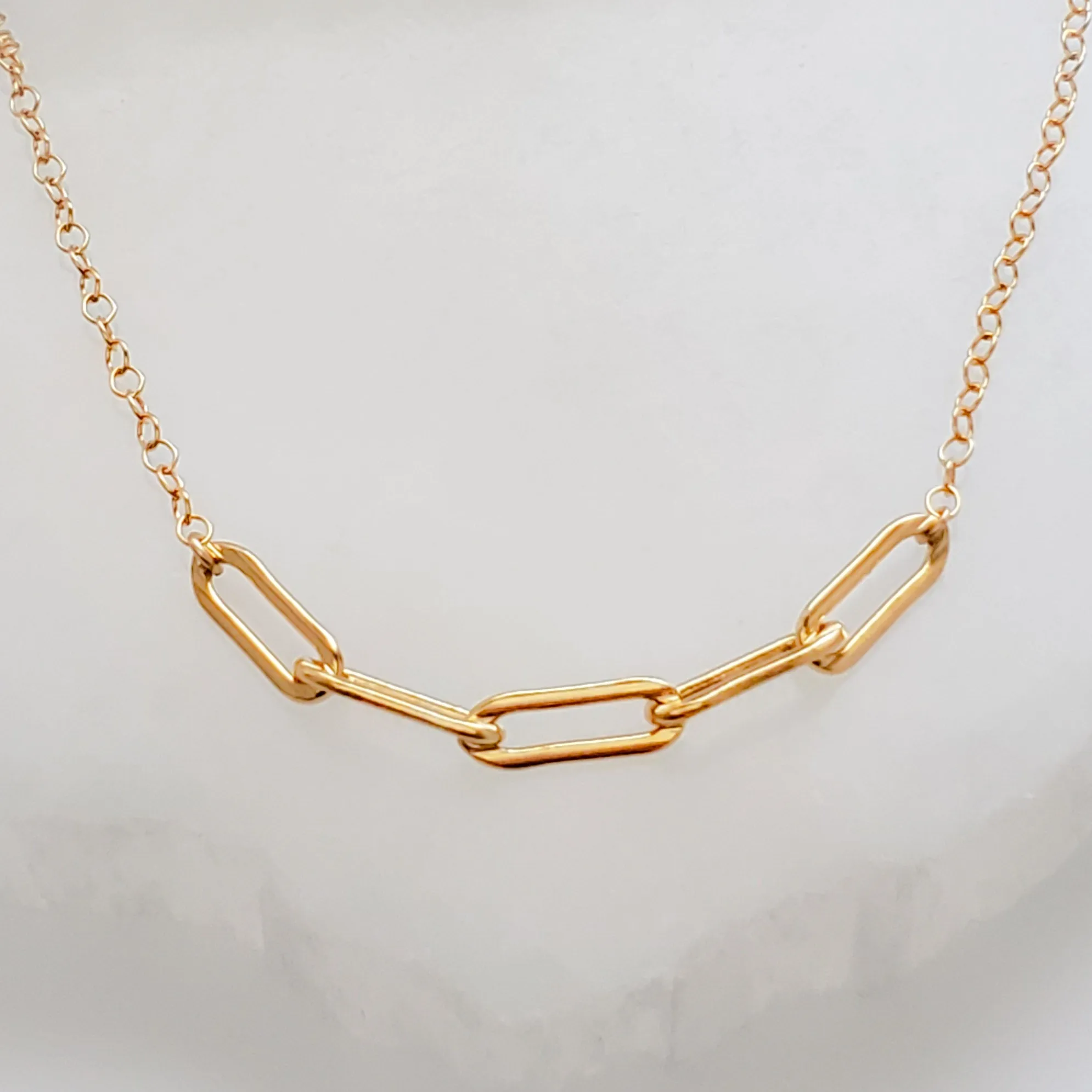 Bold Paperclip Segment Necklace