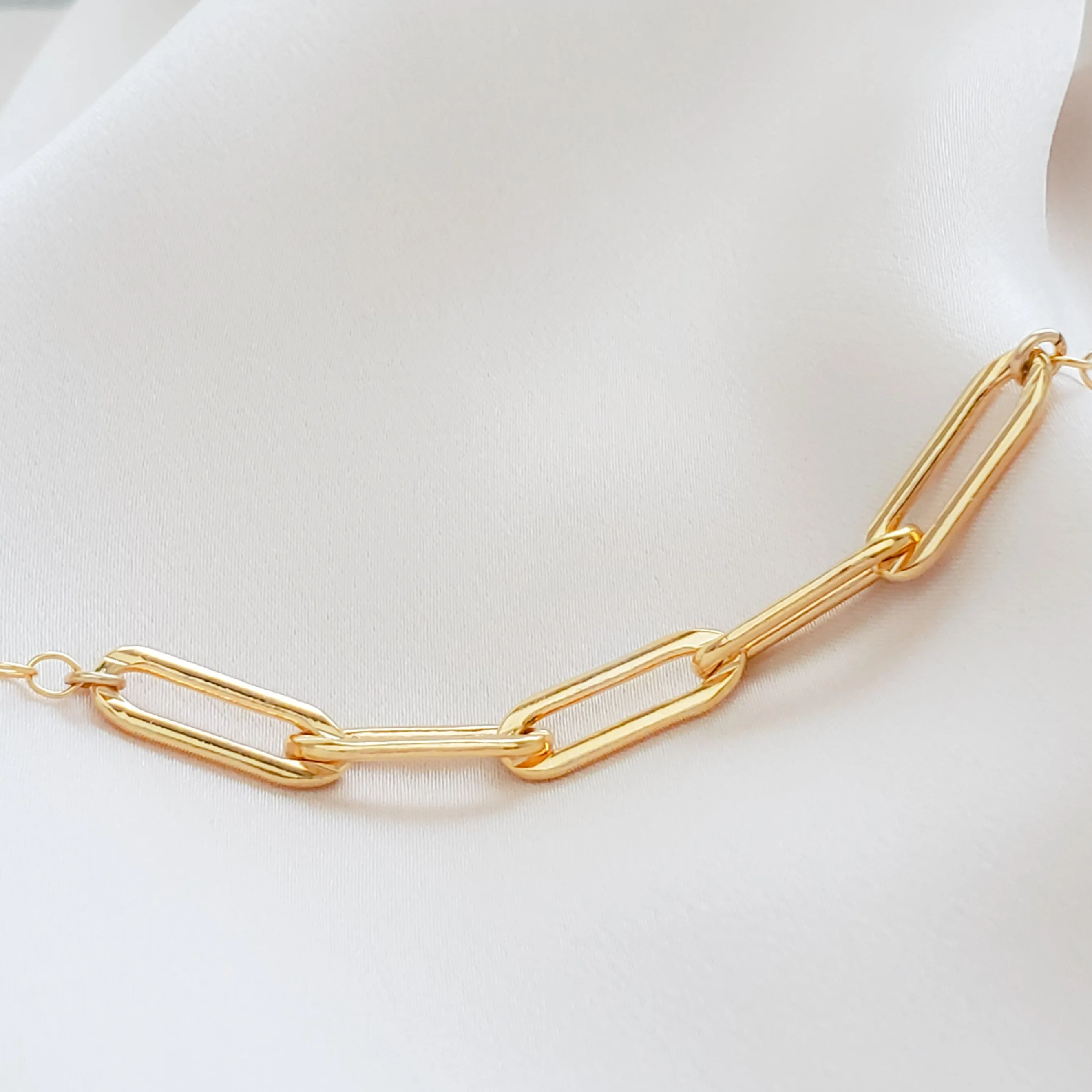 Bold Paperclip Segment Necklace