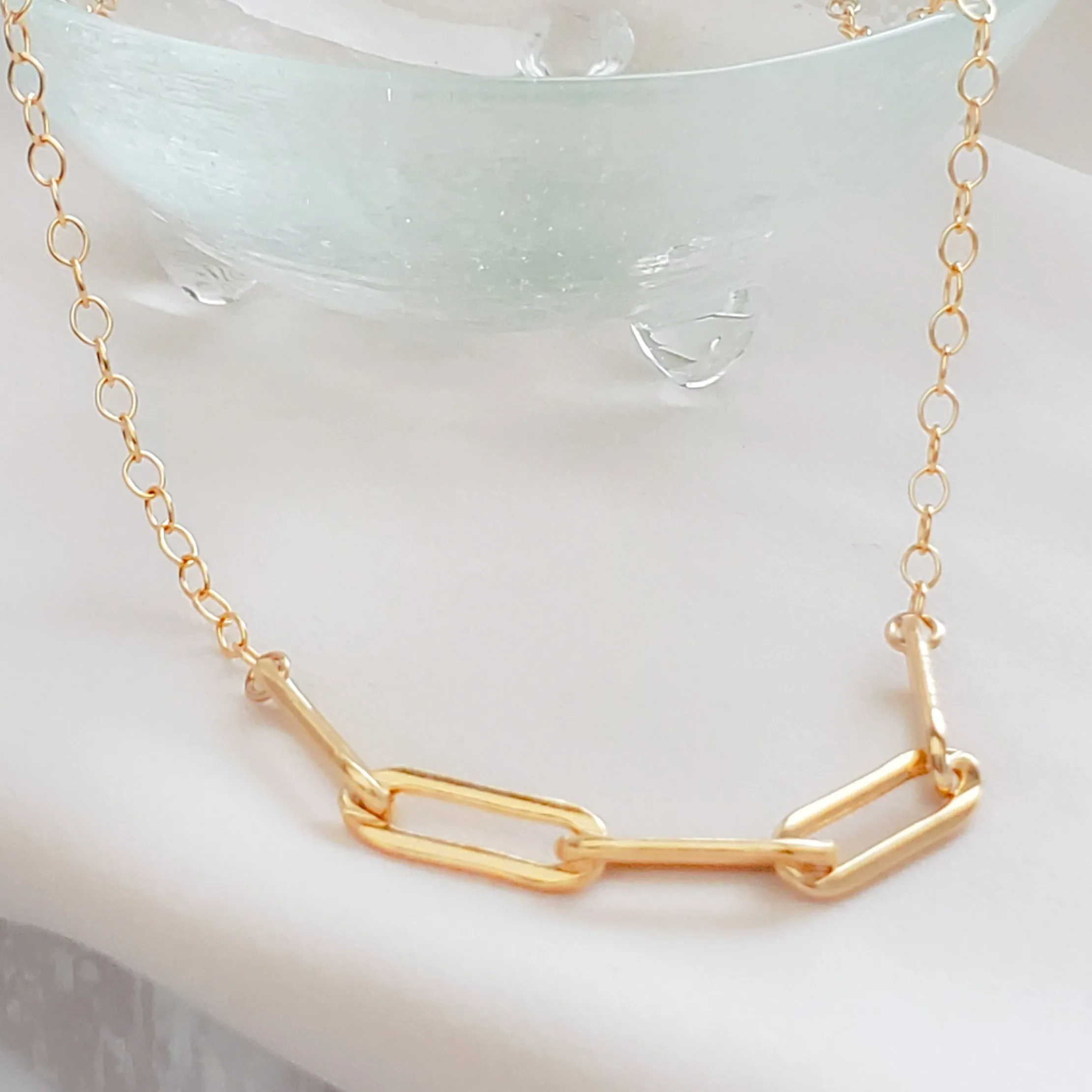 Bold Paperclip Segment Necklace