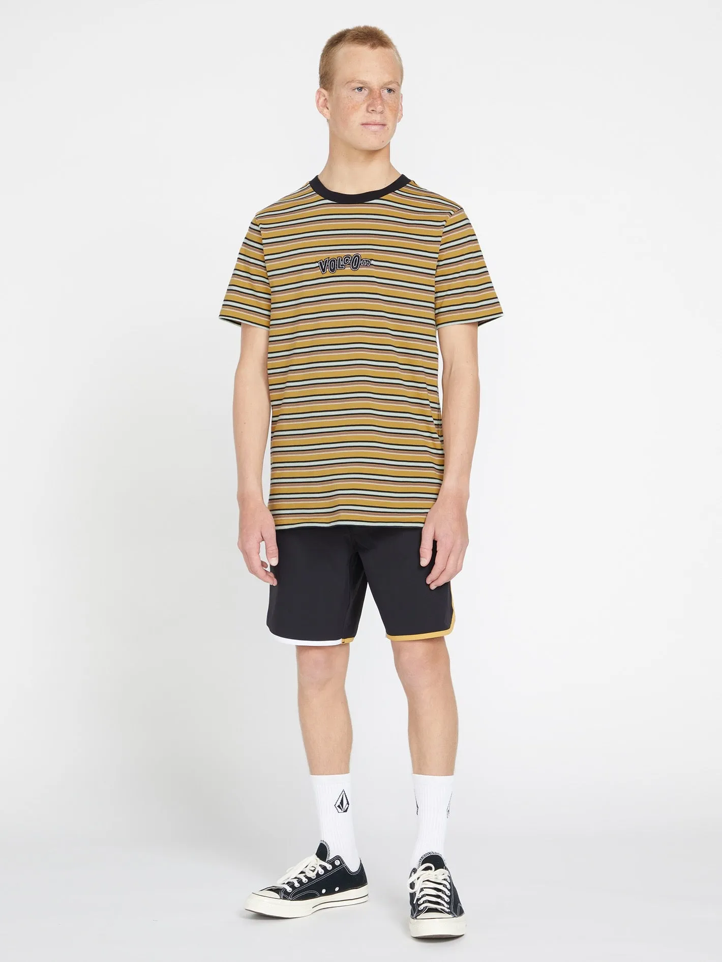 Bright N Early Crew Short Sleeve Shirt - Mustard