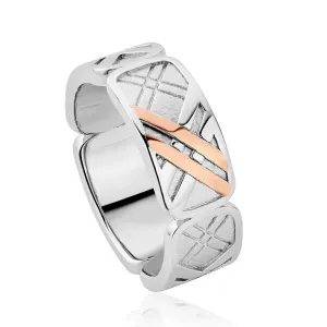 Clogau Welsh Tartan Silver Ring 3SWTT0350