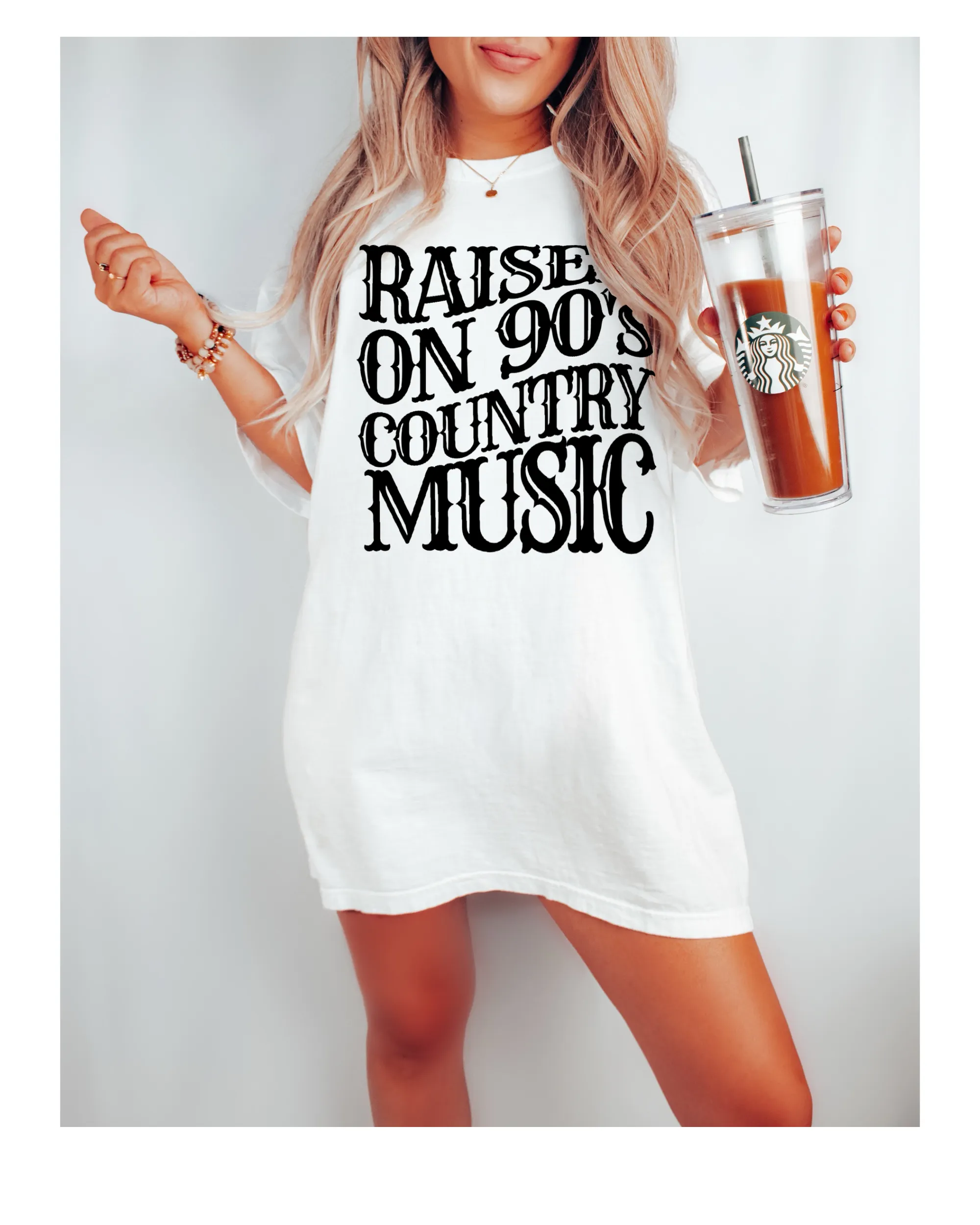 Country Music Festival T-Shirt, Raised On 90's Country Music Unisex-Sized Short Sleeve Tee Country Music T-Shirt, Retro Design T-Shirt