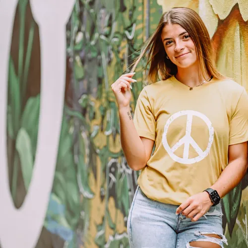 Distressed Peace Tee