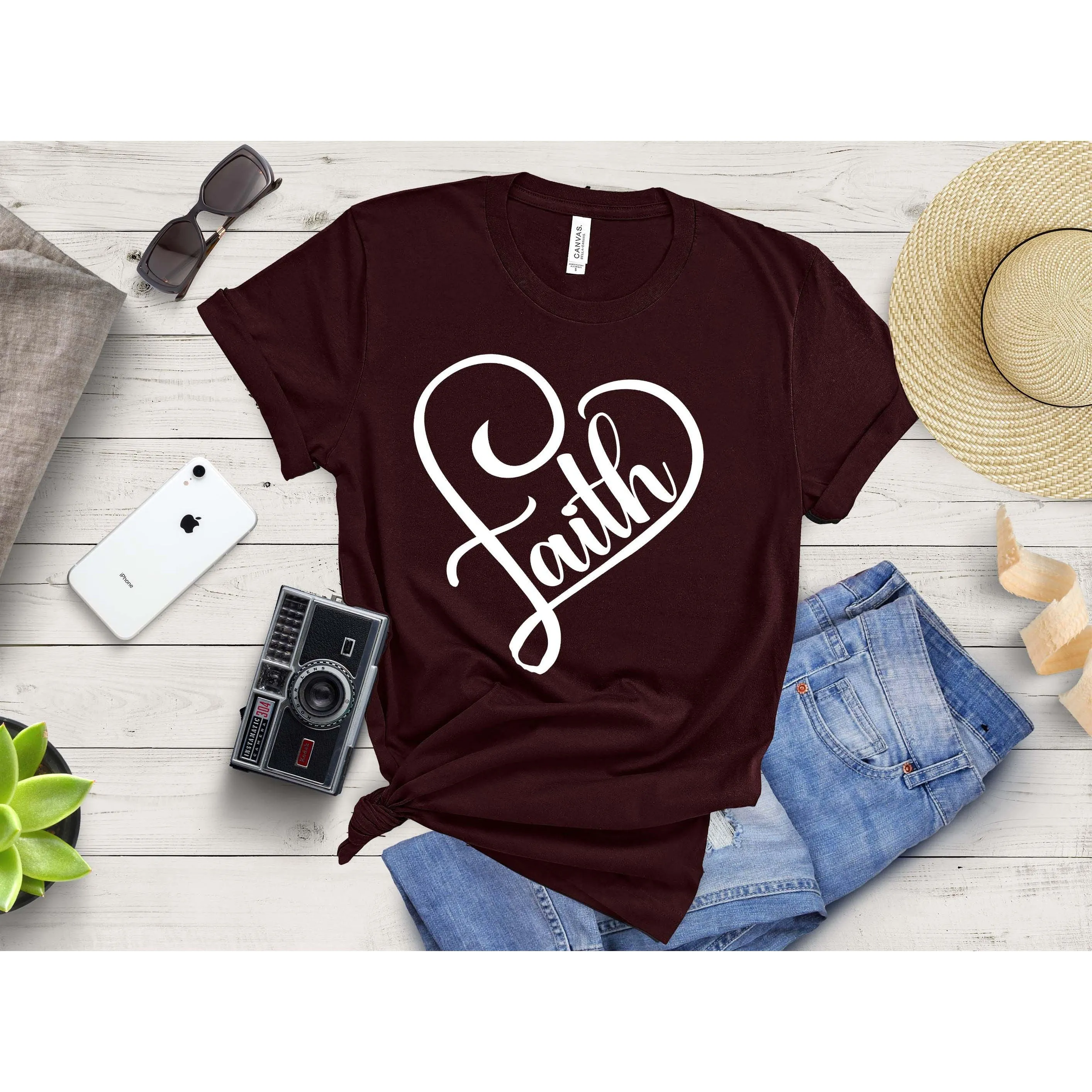 Faith Christian T Shirt | Christian Gift | Religious Shirt | Religious Tees | Faith Shirt | Faith Gift | Christian Faith Shirt | Faith Heart