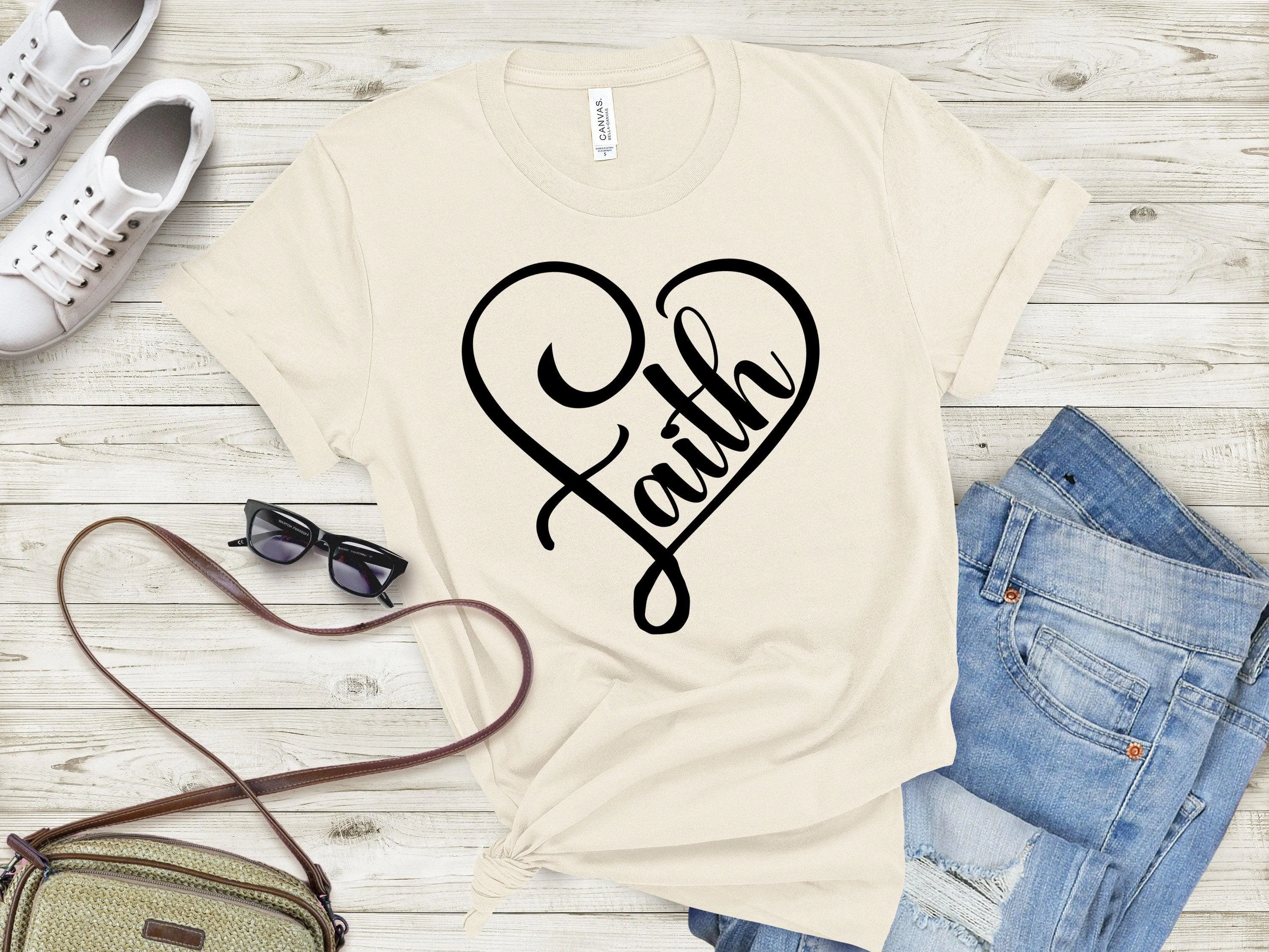 Faith Christian T Shirt | Christian Gift | Religious Shirt | Religious Tees | Faith Shirt | Faith Gift | Christian Faith Shirt | Faith Heart