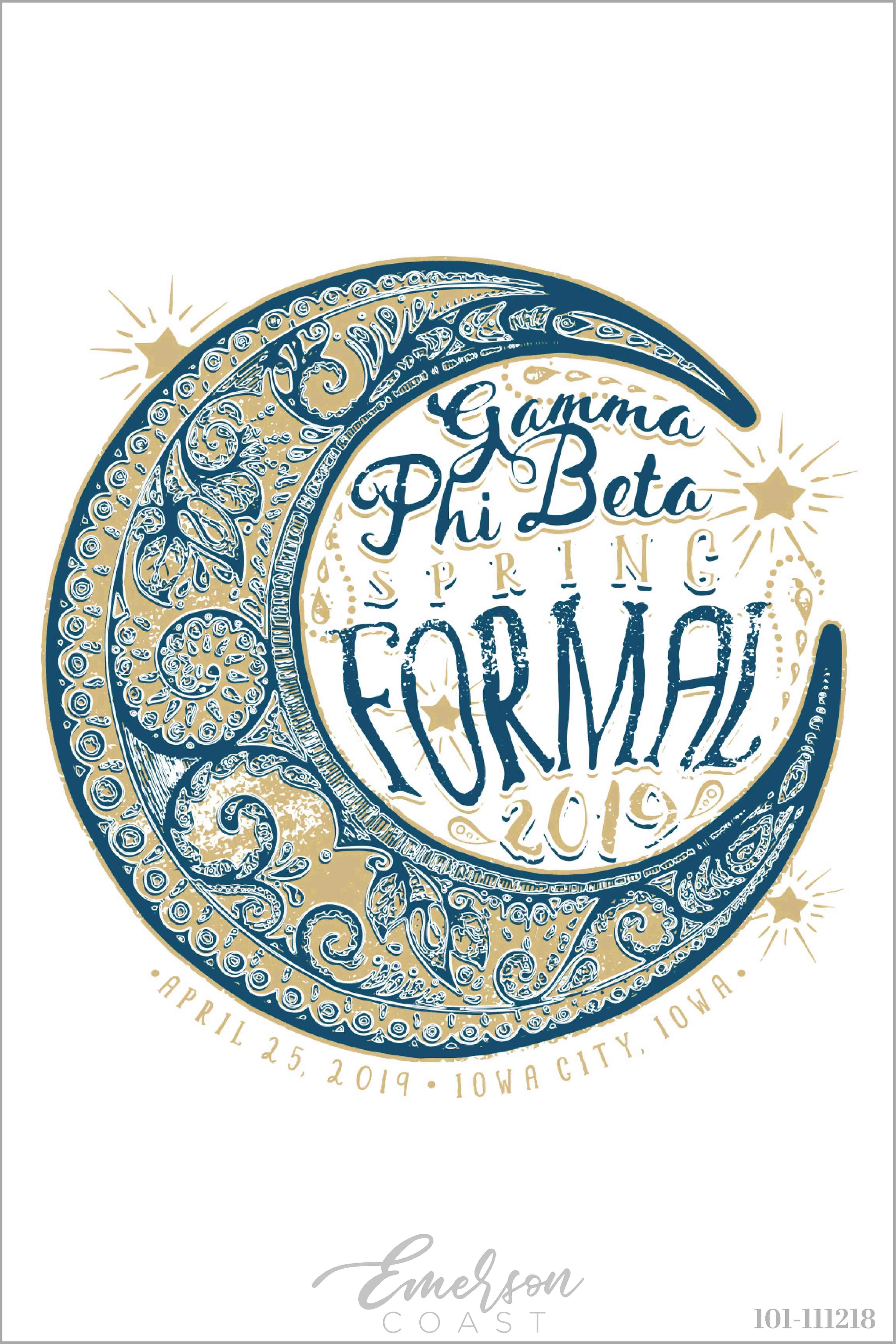 Gamma Phi Beta Moon Formal T-shirt