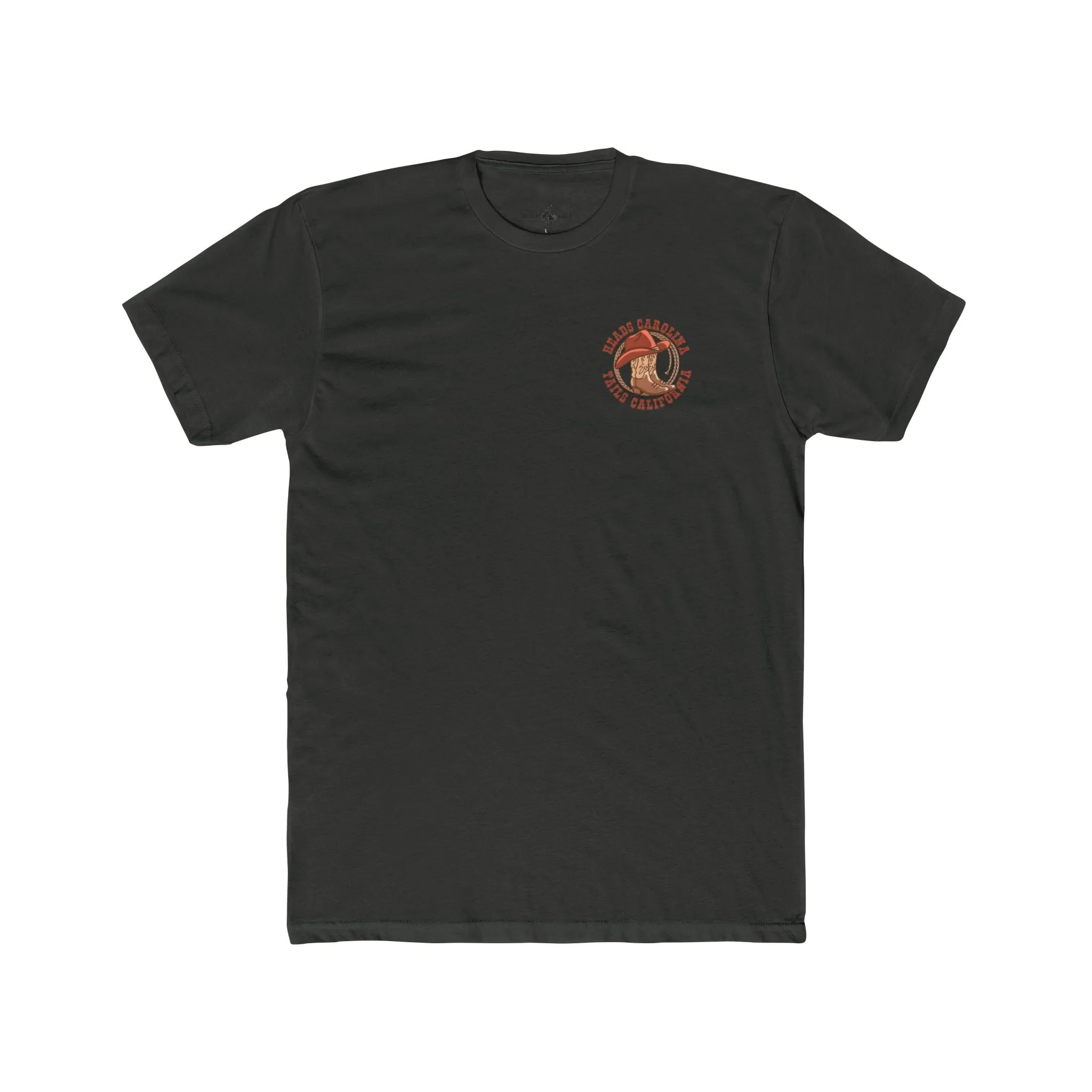 **'Heads Carolina, Tails California' Chest Patch Premium Tee