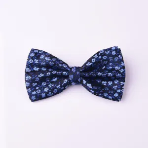 Lavish Blue Floral Bow Tie Casual Evening Dinner Fashion