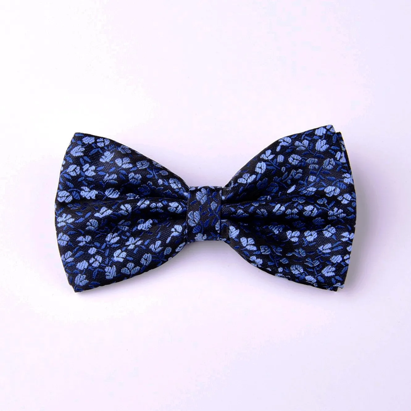 Lavish Blue Floral Bow Tie Casual Evening Dinner Fashion