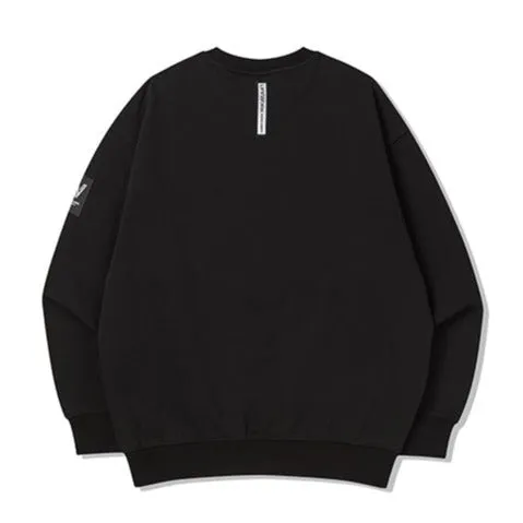 LifeWork Casual Hip Bulldog Crewneck Black