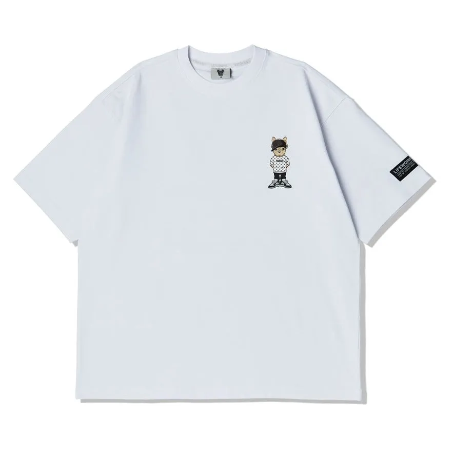 LifeWork Chest Bulldog Tee White