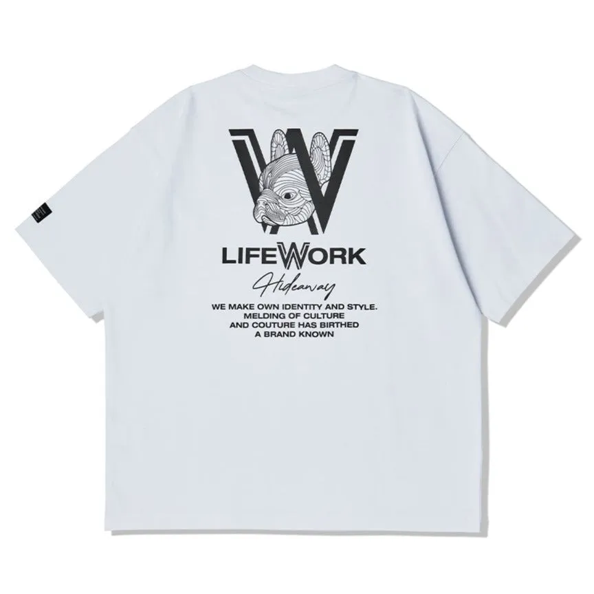 LifeWork Chest Bulldog Tee White