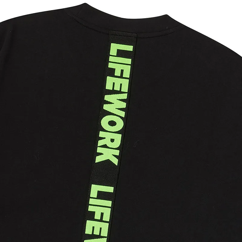 LifeWork Neon Round Logo Tee Black