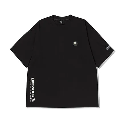 LifeWork Neon Round Logo Tee Black