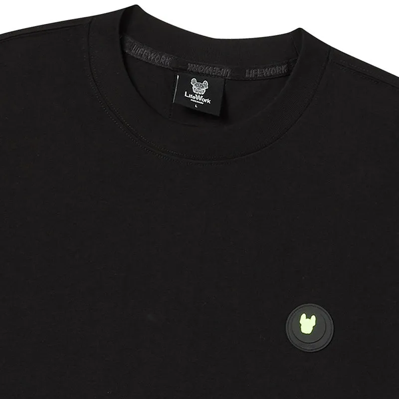 LifeWork Neon Round Logo Tee Black