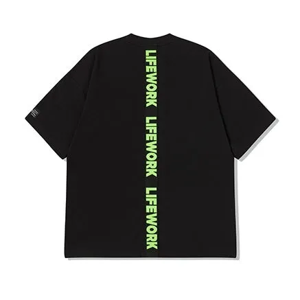 LifeWork Neon Round Logo Tee Black