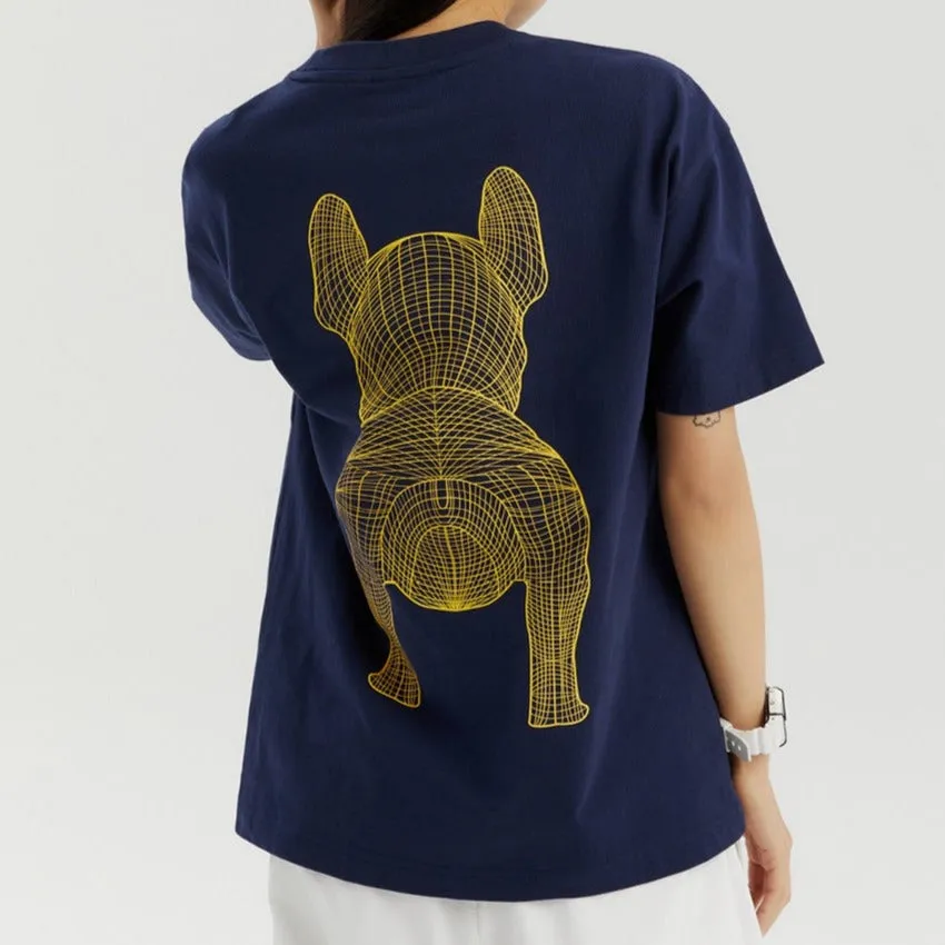 LifeWork Outline Bulldog Tee Navy