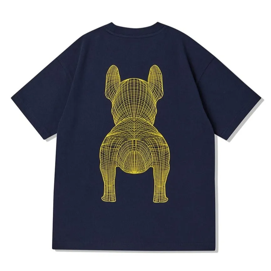 LifeWork Outline Bulldog Tee Navy