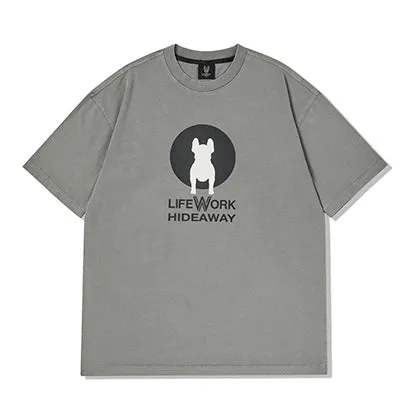 LifeWork Round Pigment Mascot Tee Grey