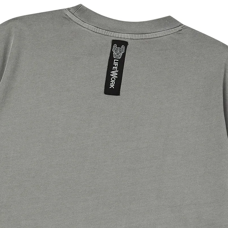 LifeWork Round Pigment Mascot Tee Grey