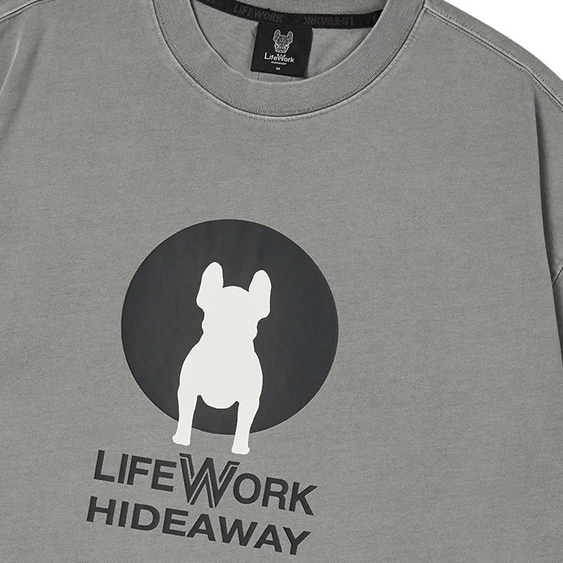 LifeWork Round Pigment Mascot Tee Grey