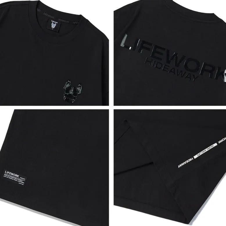 LifeWork Supima Cotton Chest Logo Tee Black