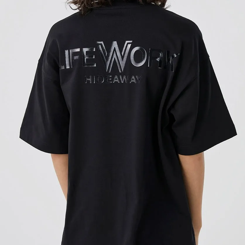 LifeWork Supima Cotton Chest Logo Tee Black