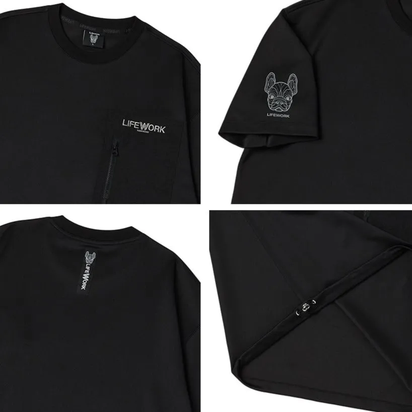 LifeWork Zip Pocket Tee Black