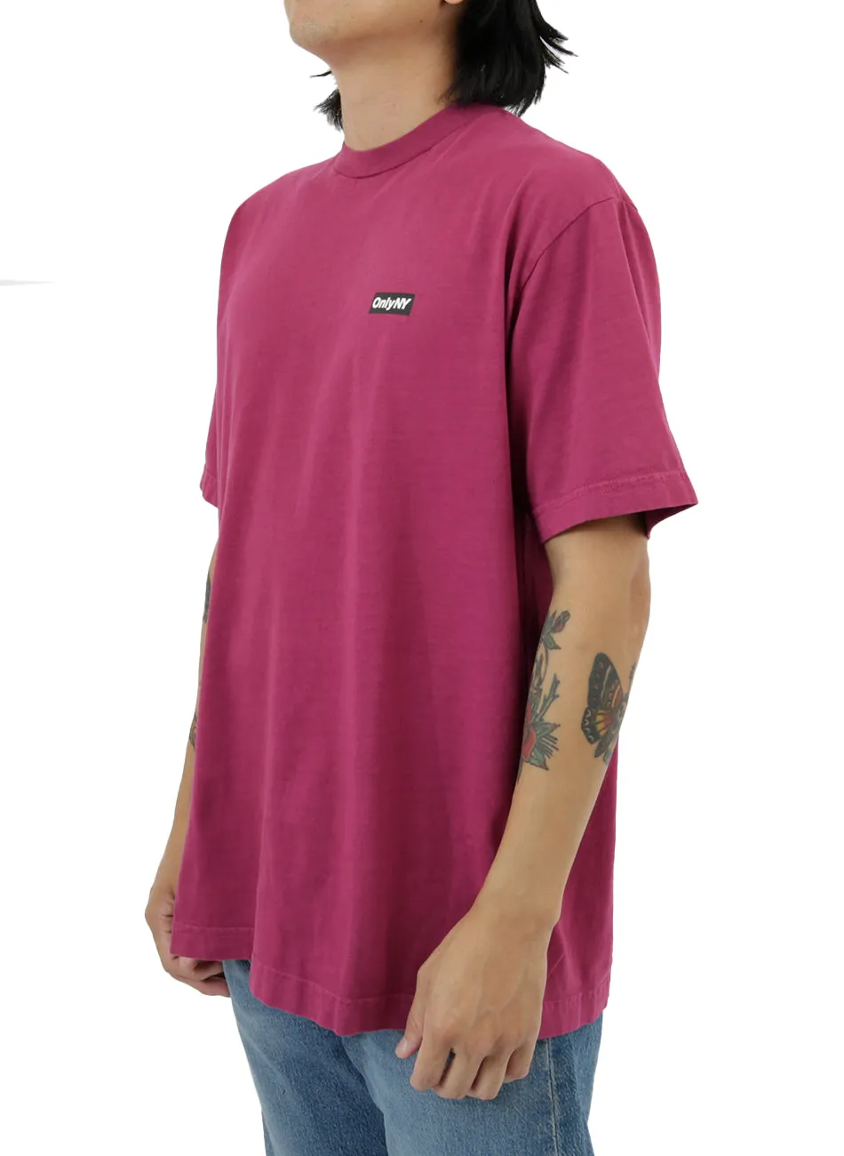 Magenta Block Logo Tee